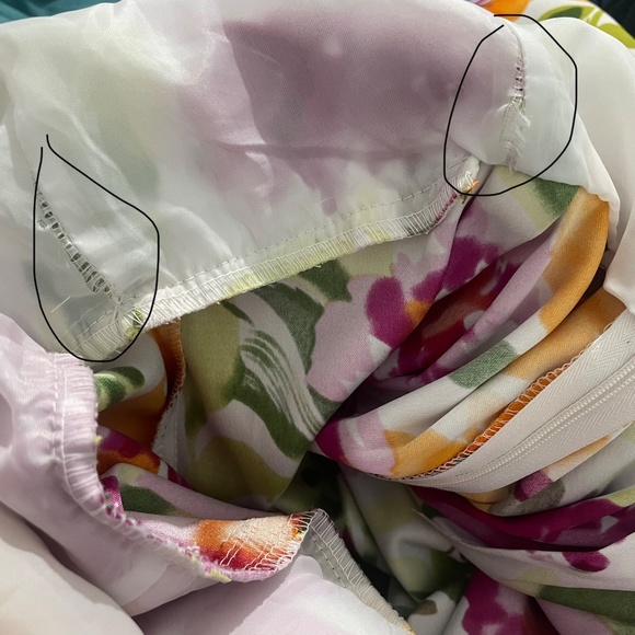 Dressbarn Vibrant Floral Print Sleeveless Sheath Pleated Bust With Belt Size 12 - Picture 12 of 13